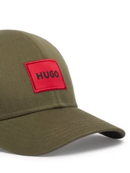 Kepurė su snapeliu HUGO Men-X Tamsiai žalia raudona