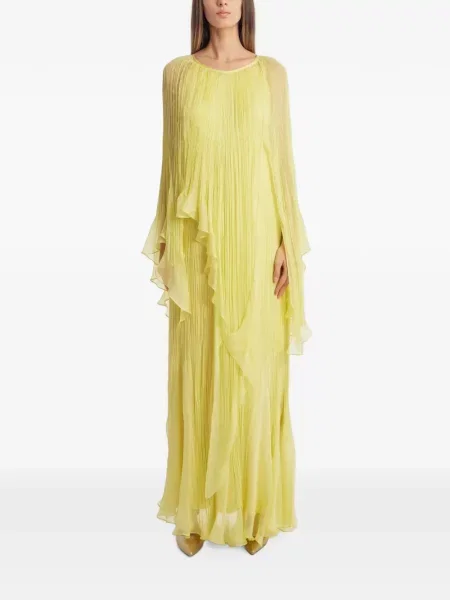 Rochie maxi Irina Schrotter cu volane galben