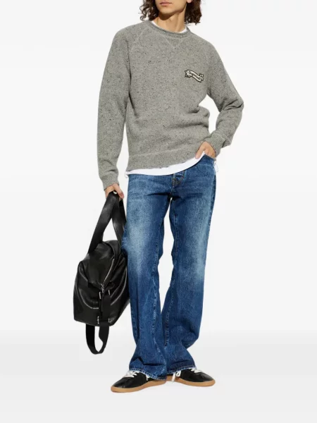 Pulover Dsquared2 cu autograf gri