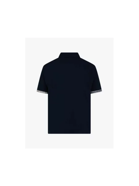 Krótka koszulka polo Aquascutum z krótkim rękawem niebieska