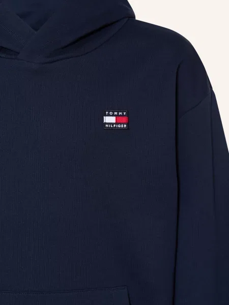 Tommy Hilfiger Bluza Z Kapturem blau granatowa