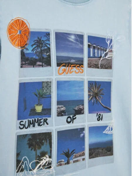 Guess Póló Regular Fit kék