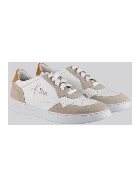 Sneakersy Kiton skórzane białe