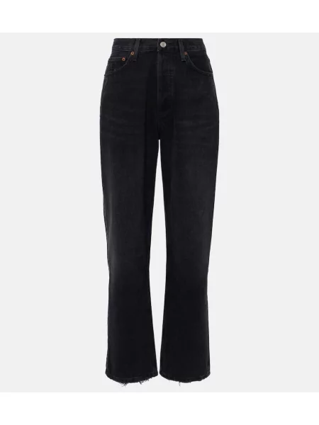 Proste jeansy Agolde czarne