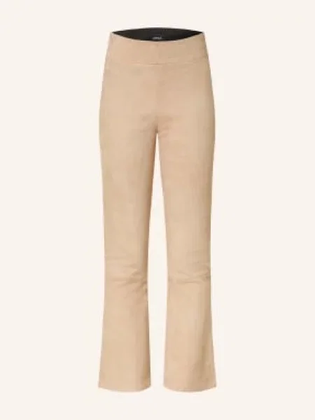 Arma Spodnie Skórzane beige beżowe
