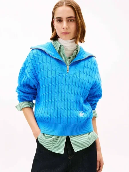 Tommy Hilfiger Pulover | Relaxed fit albastru