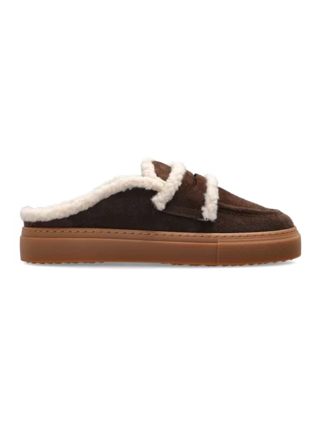 Inuikii kapcie zamszowe Mule Wool brązowy