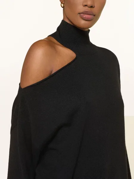 Lisa Yang Kašmírový Svetr S Výřezem černá