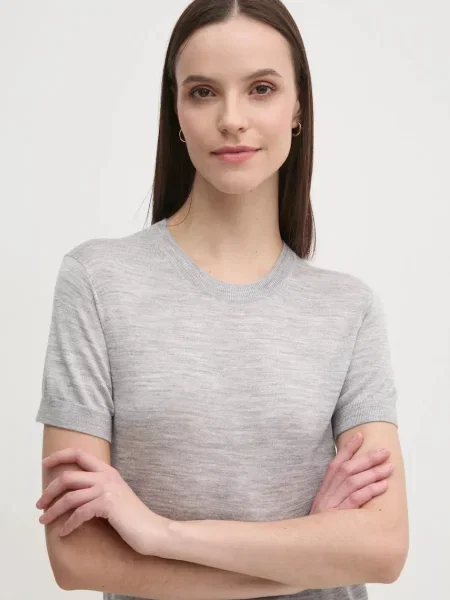 Calvin Klein Svetr z vlněné směsi šedý