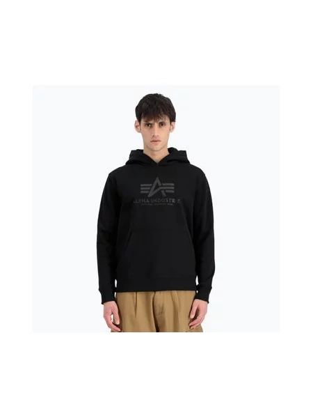 Толстовка Alpha Industries Basic Carbon худі чорна