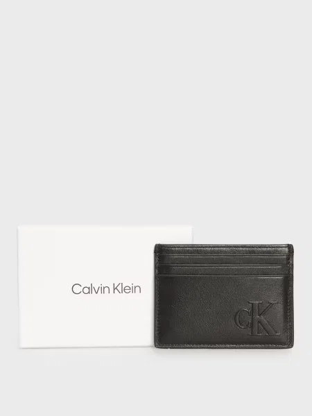 Кожаный кошелек Calvin Klein черный