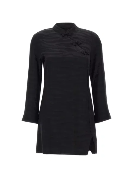Rochie mini Rixo din jacard negru