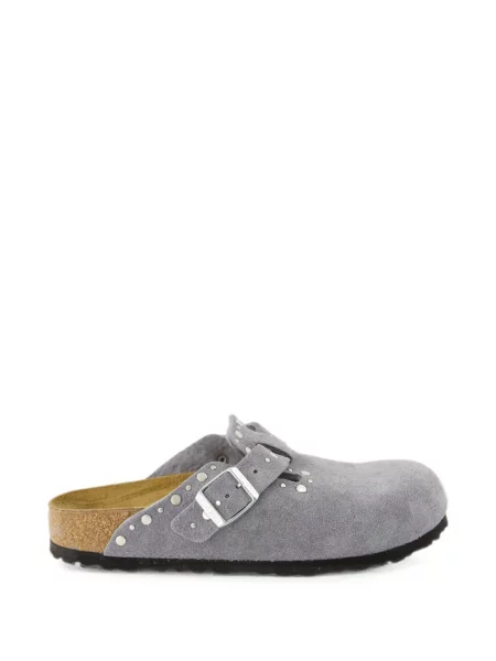 Papuci tip mules Birkenstock cu nituri albastru