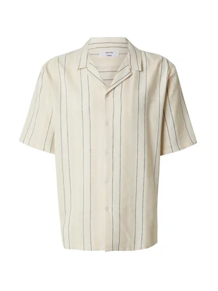 DAN FOX APPAREL Košile Martin nažloutlá offwhite černá