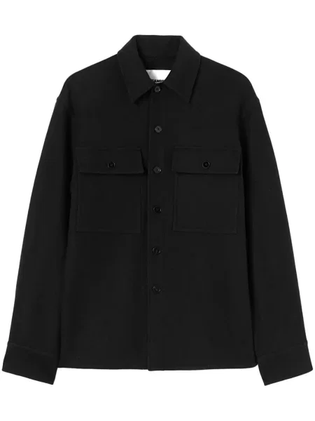 Długi top Jil Sander wełniany czarny