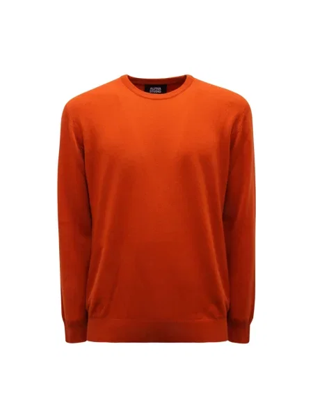 Sweter Alpha Studio z kaszmiru pomarańczowy