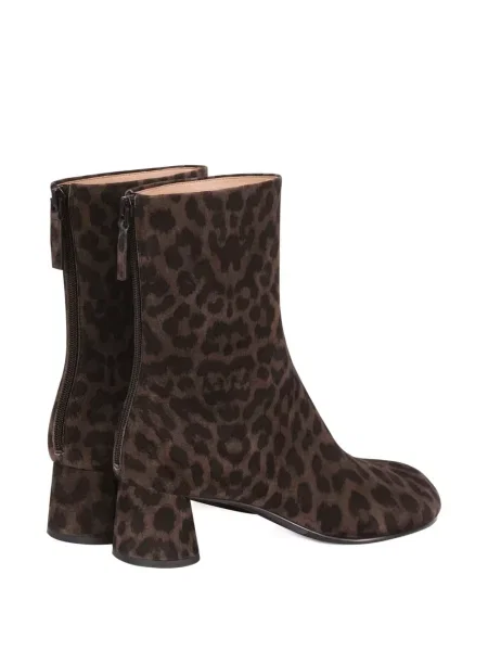 Cizme scurte Potamy cu imagine cu model leopard maro