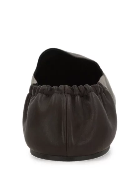 Pantofi loafer The Row din piele cu volane maro