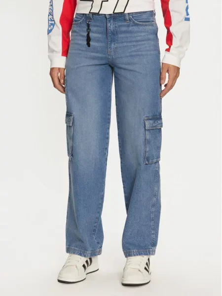 Wrangler Jeansy Hot Wheels Wide Leg niebieski