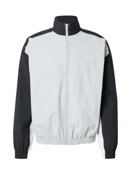 Nike Sportswear Geacă de primăvară-toamnă CLUB gri / negru alb