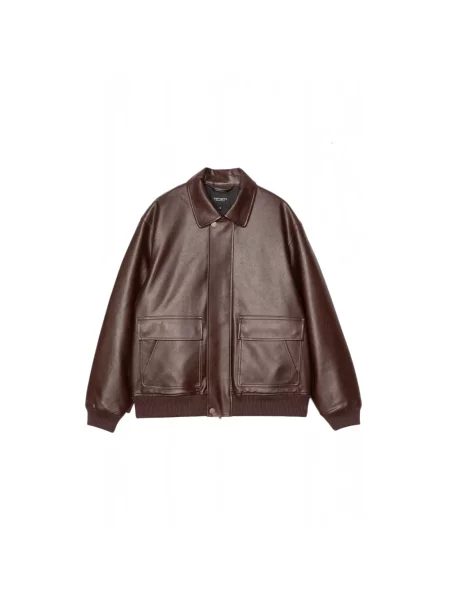 Kurtka skórzana Carhartt Wip brązowa