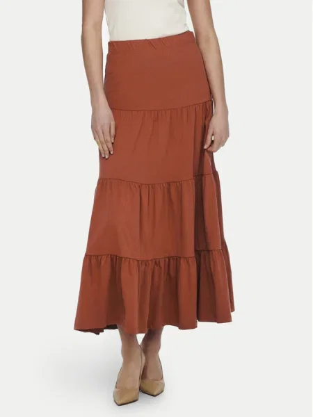 ONLY Fustă trapez May maro