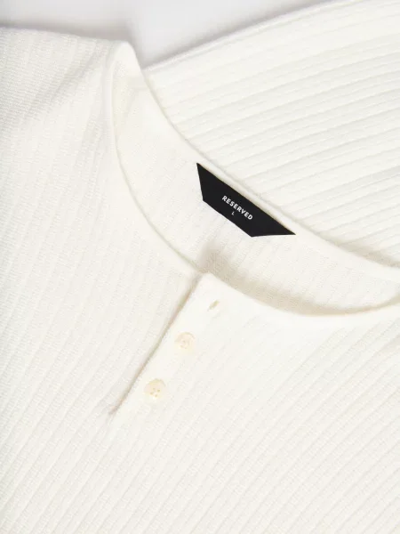 Reserved Светр henley білий