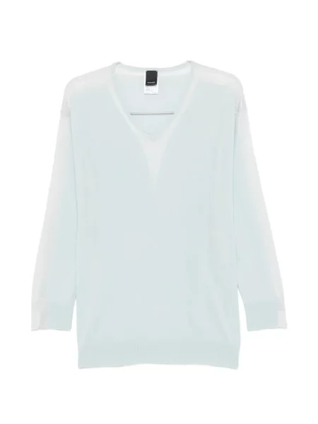 Top Pinko cu decolteu în V albastru