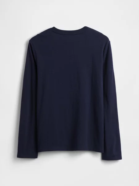 Tricou cu mânecă lungă copii Gap negru