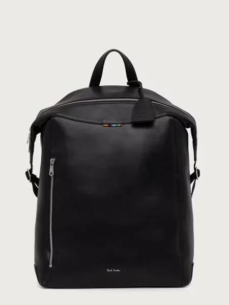 Paul Smith rucsac pentru bărbați din piele negru