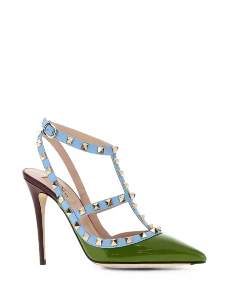 Pantofi cu toc Valentino Garavani din piele de lac verde