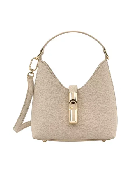 Furla torebka crossbody skórzana beżowa