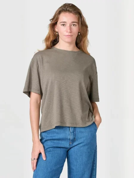 Klitmøller Collective Top Mila taupe gri