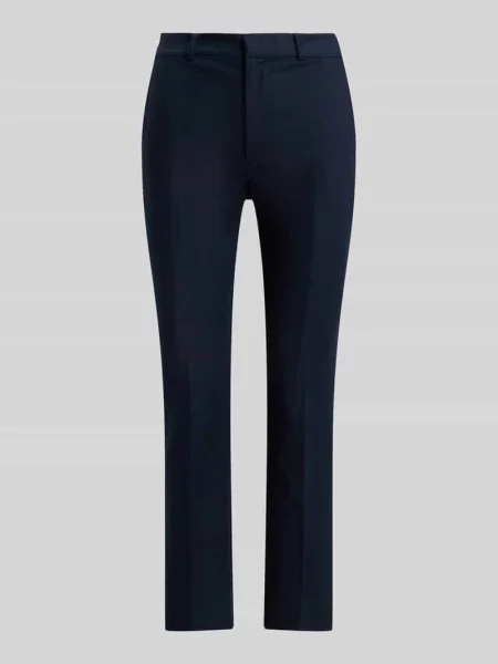 Chinosy o kroju regular fit z mieszanki bawełny model ABRIANNA' Lauren Ralph Lauren granatowe