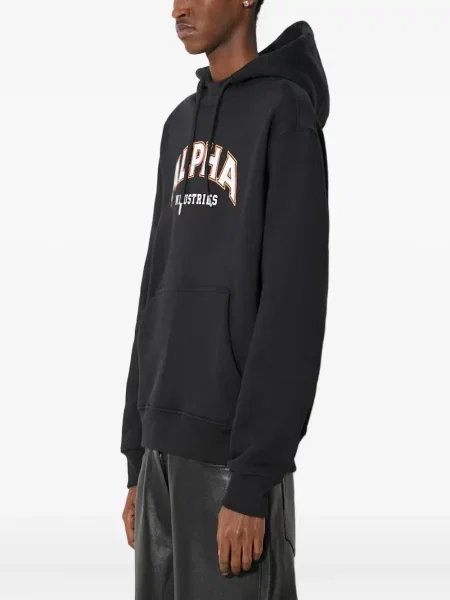 Hanorac cu glugă Alpha Industries negru