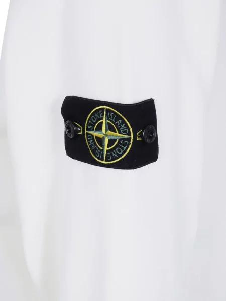 Hanorac Stone Island cu strasuri alb