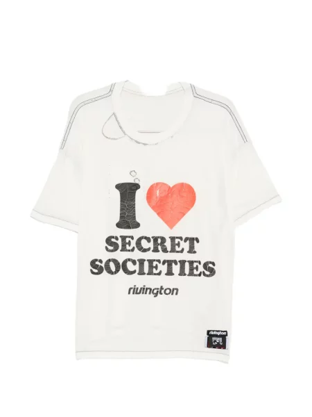 Tricou grafic Rivington Roi Rebis cu imagine alb