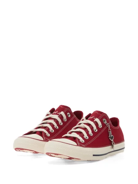 Велурени маратонки Converse Chuck Taylor All Star с принт на платформе кафяво