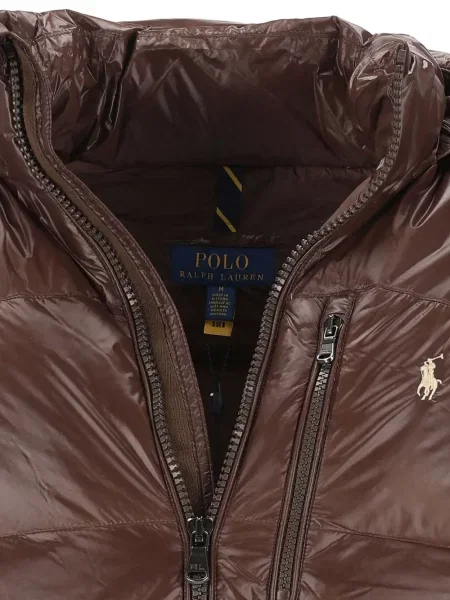 Geacă Polo Ralph Lauren cu glugă maro