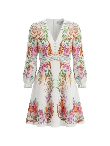 Rochie mini Hale Bob cu model floral cu imagine alb