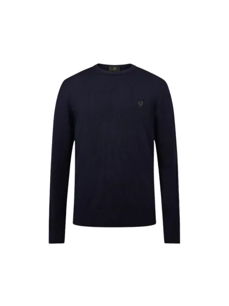 Sweter Belstaff wełniany niebieski