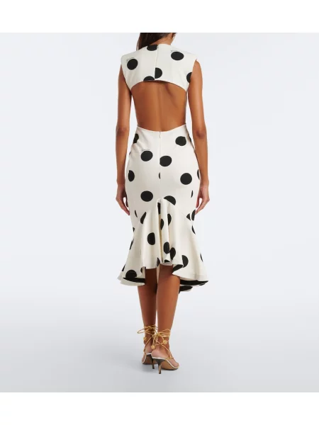 Rochie midi Jacquemus din jerseu alb