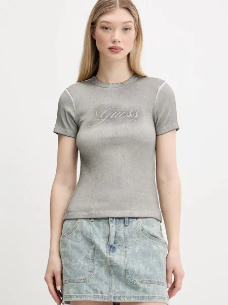 Тениска Guess Originals дамска сиво