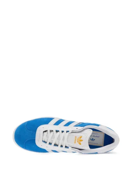 Sneakerși Adidas Gazelle din piele de căprioară cu dungi cu imagine albastru