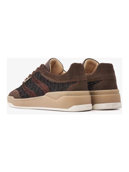 Sneakersy Via Vai skórzane brązowe