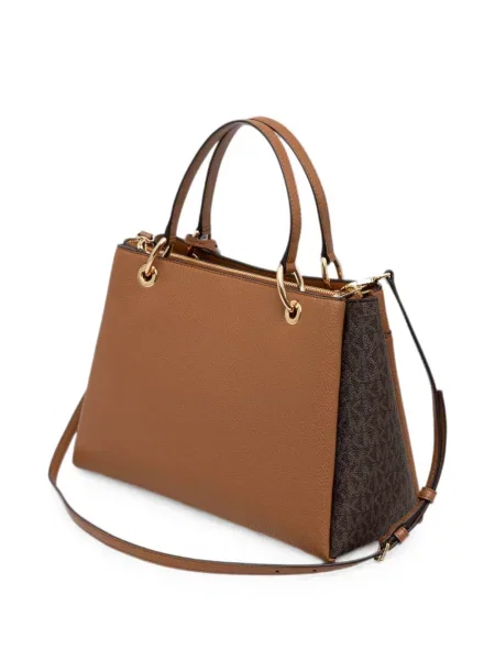 Papuci Michael Michael Kors cu imagine cu bretele din piele de căprioară maro