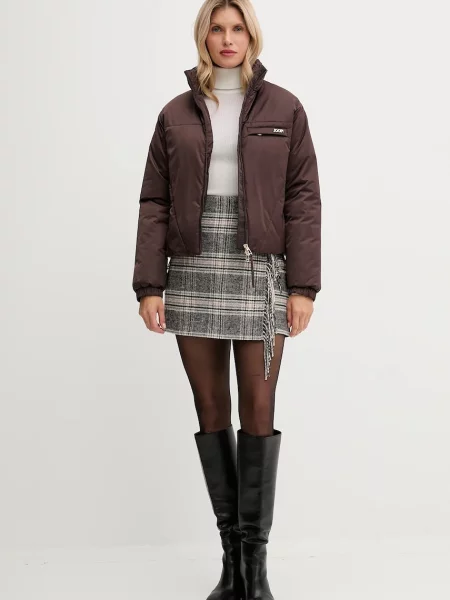 Спідниця з домішкою вовни Pepe Jeans mini розкльошена сірий