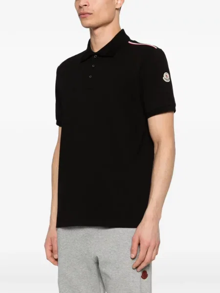 Polo Moncler cu dungi negru