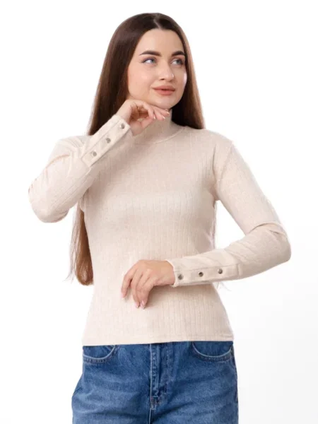 Водолазка Носи своє вовна/поліестер бежевий