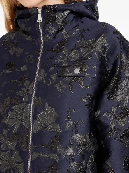 Geacă Ports 1961 cu model floral din jacard albastru